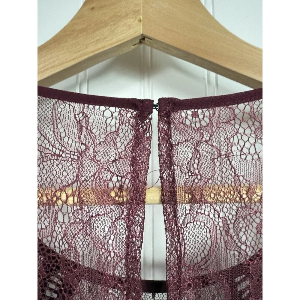 BCBG Generation Mini Dress Long Sleeve Lace Detail Lined Size Medium NWOT - Picture 7 of 10